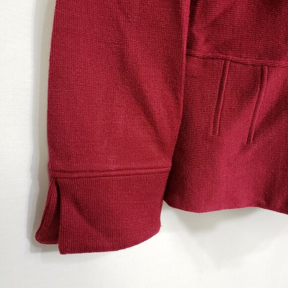 Coldwater Creek Womens Jacket Size 10 Tailored Fit Maroon Button Up Long Sleeve - Picture 6 of 10